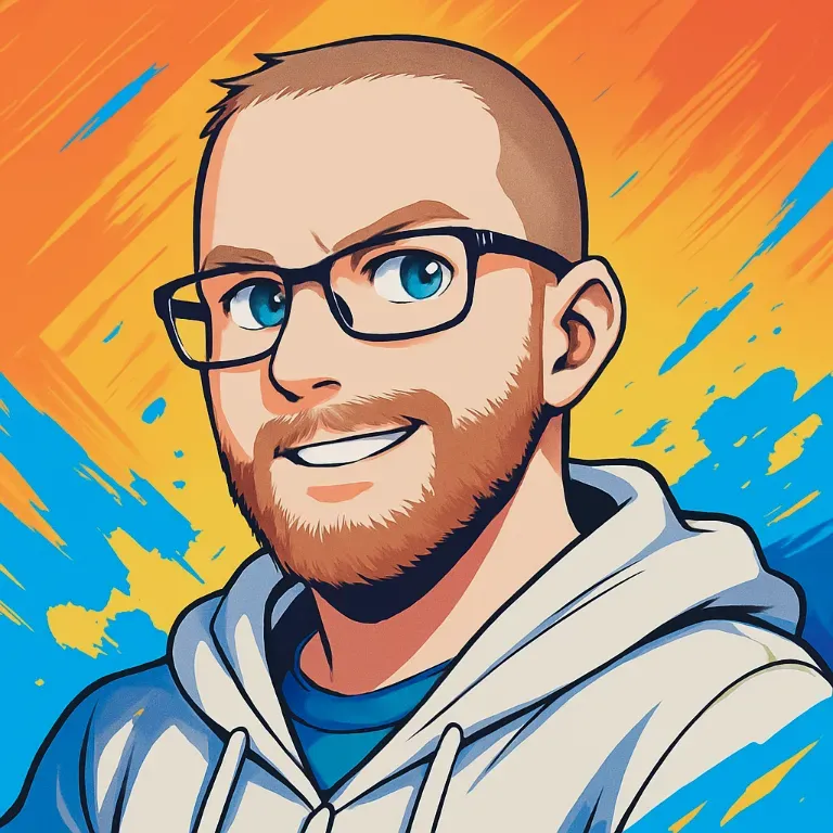 An Anime drawing of Chris Boren